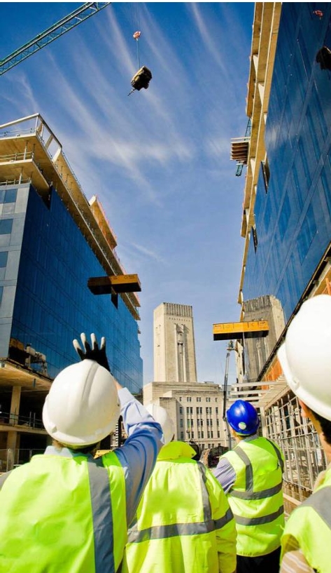 7GB team on an active construction site